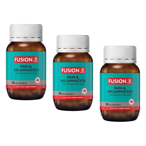 Fusion Health Pain & Inflammation 60 Tablets Pack of 3