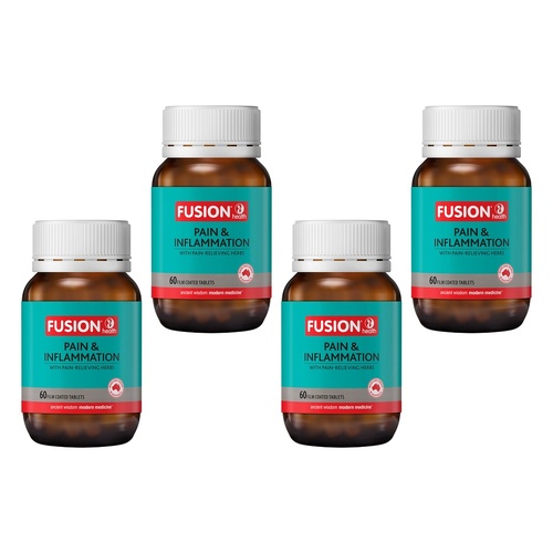 Fusion Health Pain & Inflammation 60 Tablets Pack of 4