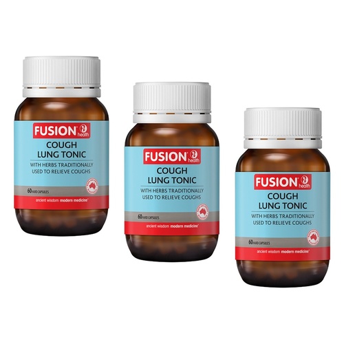 Fusion Health Cough Lung Tonic Vege Capsules Pack of 3