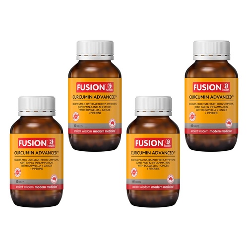 Fusion Health Curcumin Advanced 60 Tablets Pack of 4