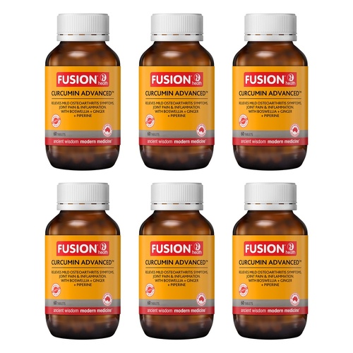 Fusion Health Curcumin Advanced 60 Tablets Pack of 6