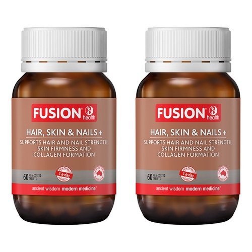 Fusion Hair, Skin & Nails + 60 Tablets Pack of 2