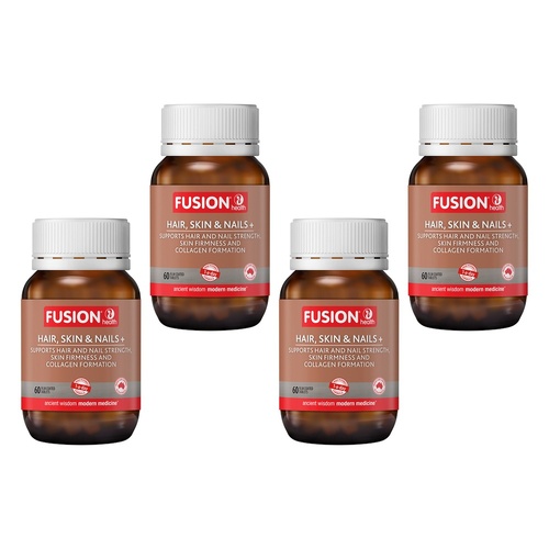 Fusion Hair, Skin & Nails + 60 Tablets Pack of 4