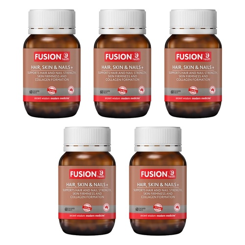 Fusion Hair, Skin & Nails + 60 Tablets Pack of 5