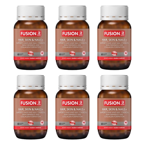 Fusion Hair, Skin & Nails + 60 Tablets Pack of 6