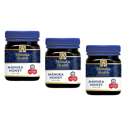 Manuka Health MGO 115+ UMF 6 Manuka Honey 250g Pack of 3