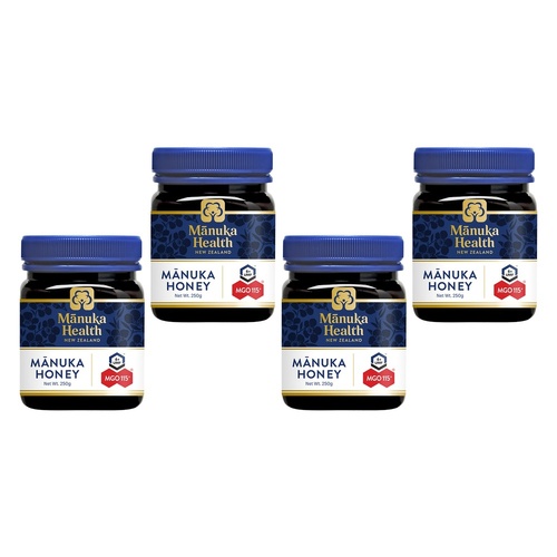 Manuka Health MGO 115+ UMF 6 Manuka Honey 250g Pack of 4