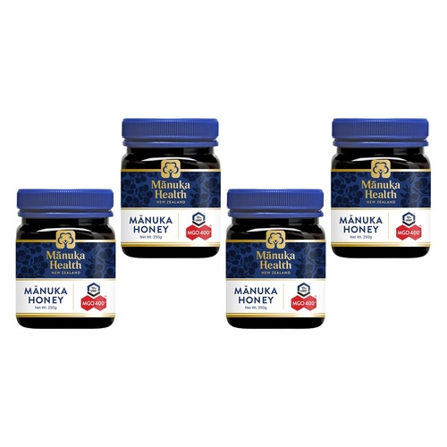 Manuka Health MGO 400+ UMF 13 Manuka Honey 250g Pack of 4