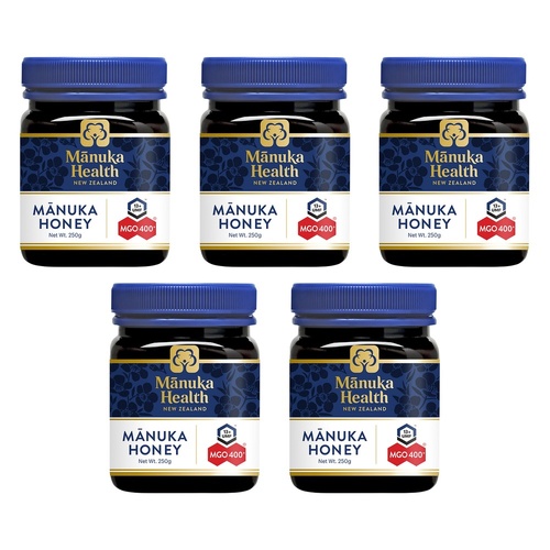 Manuka Health MGO 400+ UMF 13 Manuka Honey 250g Pack of 5