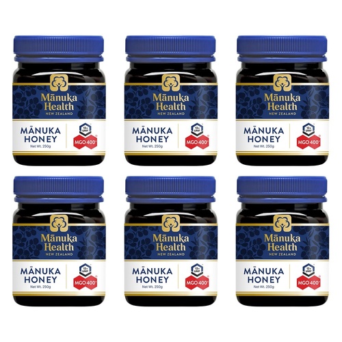 Manuka Health MGO 400+ UMF 13 Manuka Honey 250g Pack of 6