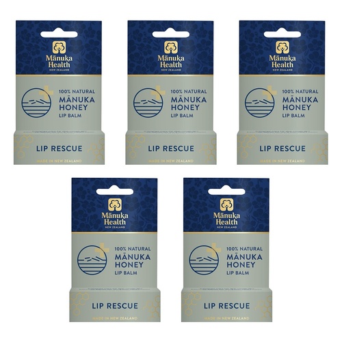 Manuka Health Manuka Honey Lip Balm 4.5g Pack of 5
