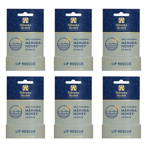 Manuka Health Manuka Honey Lip Balm 4.5g Pack of 6