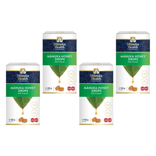 Manuka Health Manuka Honey Drops with Propolis 65g Pack of 4