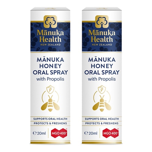 Manuka Health Manuka Honey Oral Spray with Propolis 20mL Pack of 2