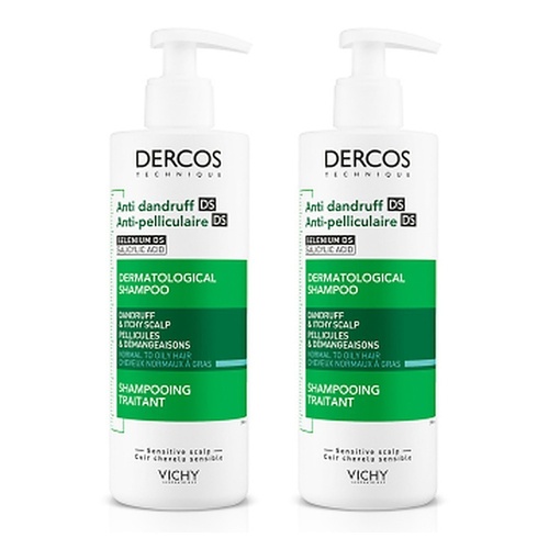 Dercos Anti-Dandruff Deep Cleansing Shampoo 390mL Pack of 2