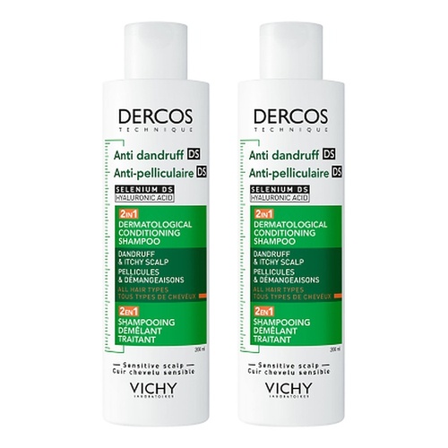 Dercos Anti-Dandruff 2-in-1 Conditioning Shampoo 200mL Pack of 2