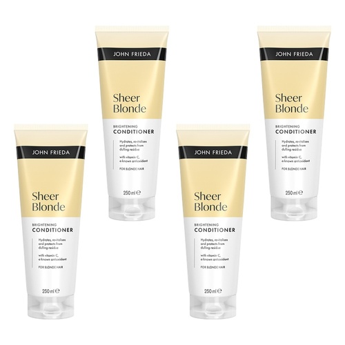 John Frieda Sheer Blonde Brightening Conditioner 250mL Pack of 4