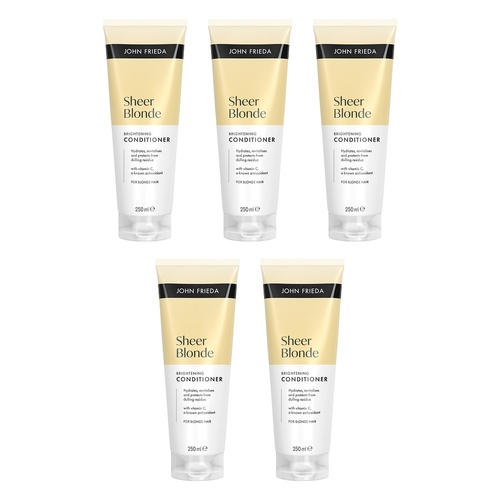 John Frieda Sheer Blonde Brightening Conditioner 250mL Pack of 5