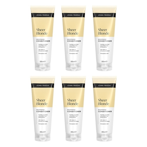 John Frieda Sheer Blonde Brightening Conditioner 250mL Pack of 6