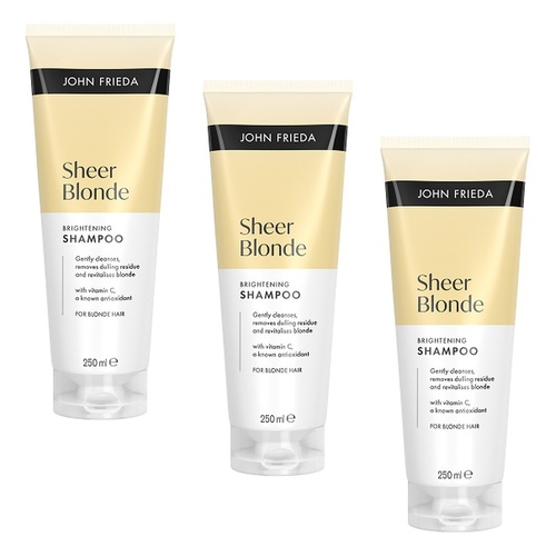 John Frieda Sheer Blonde Brightening Shampoo 250mL Pack of 3