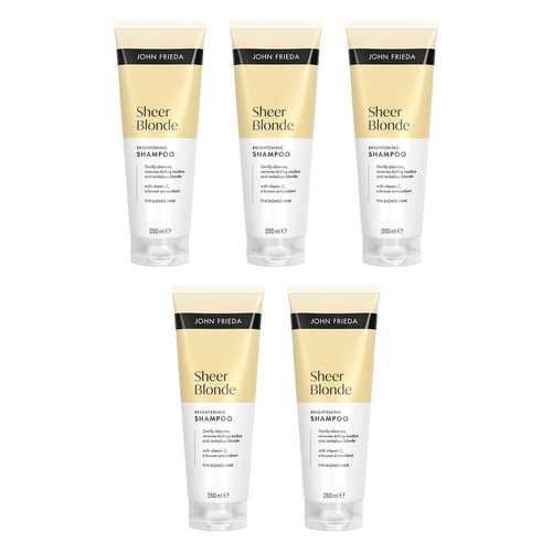John Frieda Sheer Blonde Brightening Shampoo 250mL Pack of 5