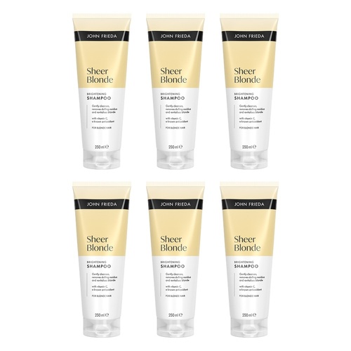 John Frieda Sheer Blonde Brightening Shampoo 250mL Pack of 6