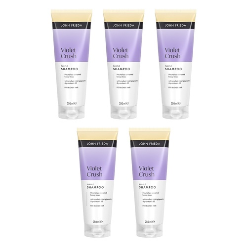 John Frieda Violet Crush Purple Shampoo 250mL Pack of 5