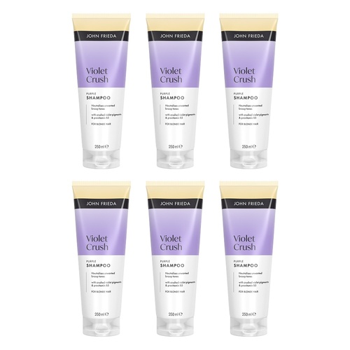 John Frieda Violet Crush Purple Shampoo 250mL Pack of 6