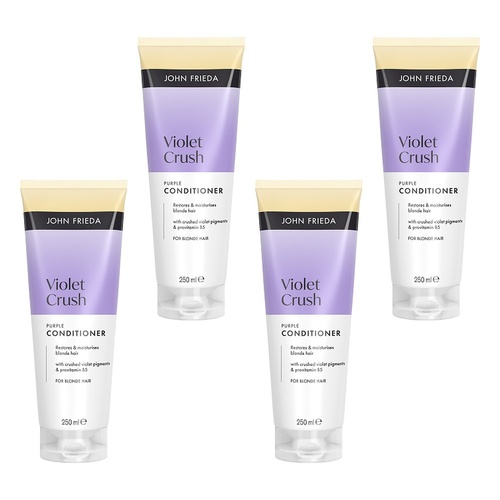 John Frieda Violet Crush Purple Conditioner 250mL Pack of 4