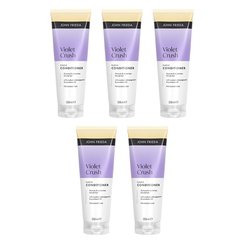 John Frieda Violet Crush Purple Conditioner 250mL Pack of 5