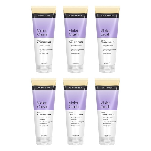 John Frieda Violet Crush Purple Conditioner 250mL Pack of 6
