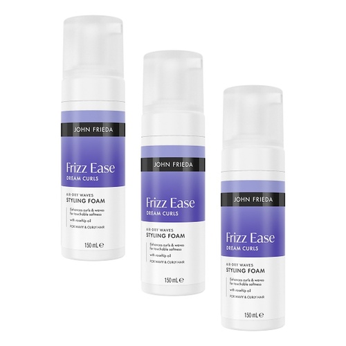 John Frieda Frizz Ease Dream Curls Air-Dry Waves Styling Foam 150mL Pack of 3