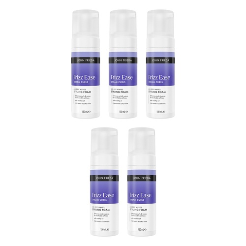 John Frieda Frizz Ease Dream Curls Air-Dry Waves Styling Foam 150mL Pack of 5