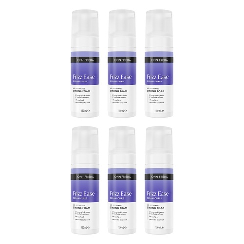 John Frieda Frizz Ease Dream Curls Air-Dry Waves Styling Foam 150mL Pack of 6