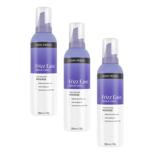 John Frieda Frizz Ease Dream Curls Curl Reviver Mousse 200mL Pack of 3