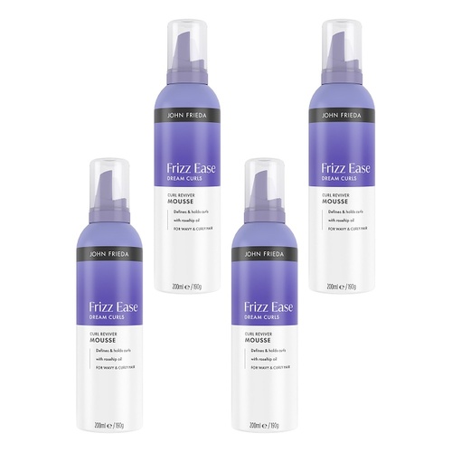 John Frieda Frizz Ease Dream Curls Curl Reviver Mousse 200mL Pack of 4