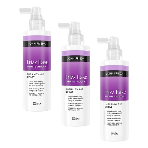 John Frieda Frizz Ease Infinite Smooth Blow-out Spray 200mL Pack of 3