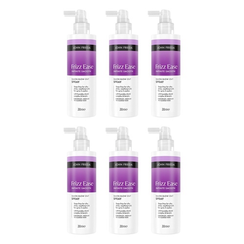 John Frieda Frizz Ease Infinite Smooth Blow-out Spray 200mL Pack of 6