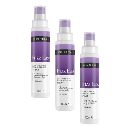 John Frieda Frizz Ease 3 Day Straight Straightening Spray 100mL Pack of 3