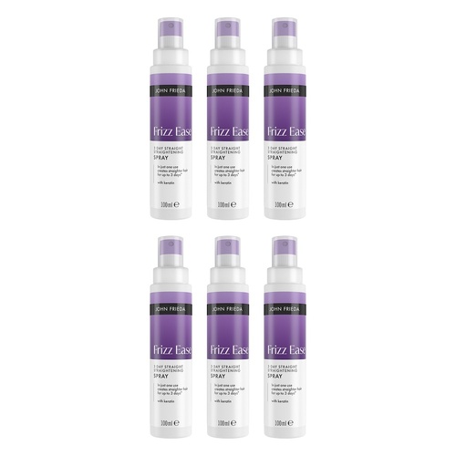 John Frieda Frizz Ease 3 Day Straight Straightening Spray 100mL Pack of 6