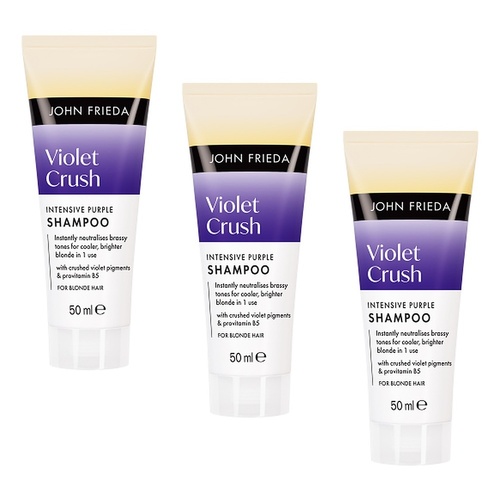 John Frieda Violet Crush Intensive Purple Shampoo 50mL Pack of 3