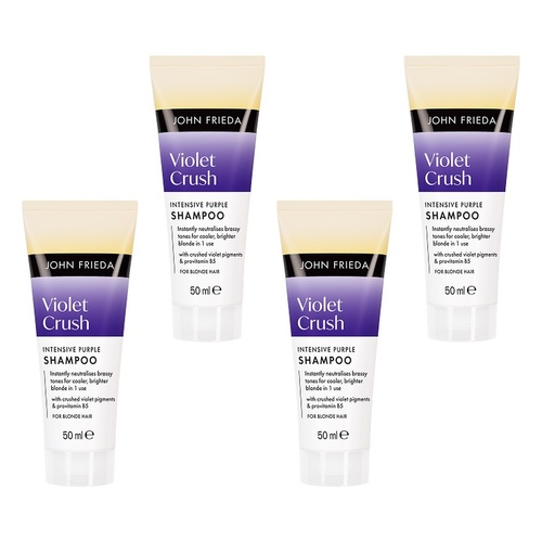 John Frieda Violet Crush Intensive Purple Shampoo 50mL Pack of 4