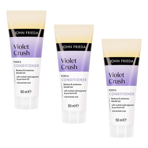 John Frieda Violet Crush Purple Conditioner 50mL Pack of 3