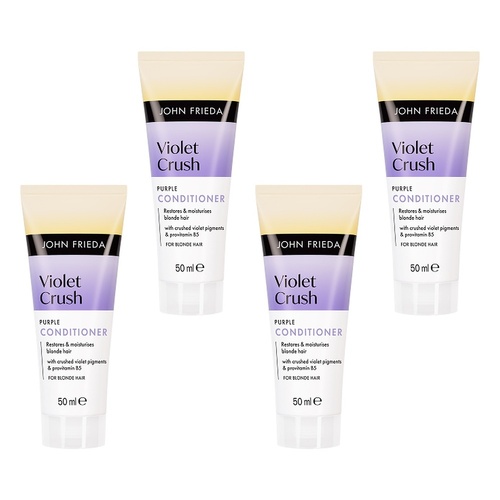 John Frieda Violet Crush Purple Conditioner 50mL Pack of 4