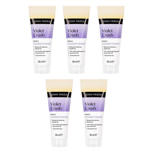 John Frieda Violet Crush Purple Conditioner 50mL Pack of 5