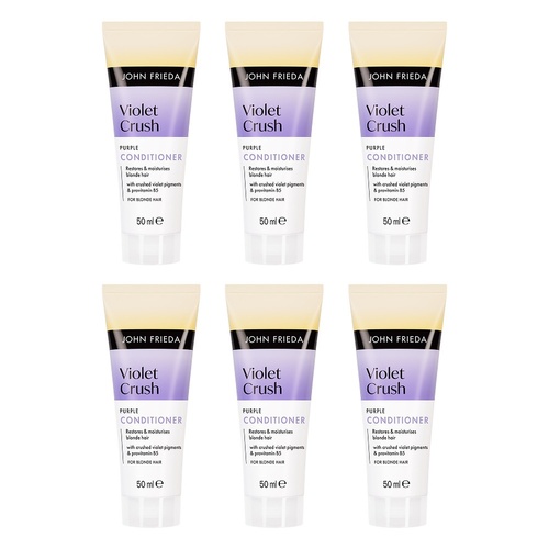 John Frieda Violet Crush Purple Conditioner 50mL Pack of 6