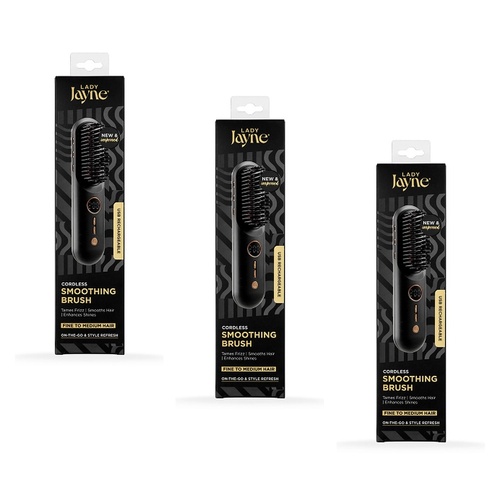 Lady Jayne Rechargeable Smoothing Brush Pack of 3