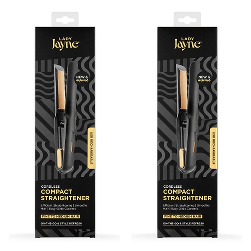 Lady Jayne Rechargeable Hair Straightener Pack of 2