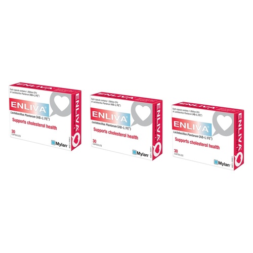 Enliva Cholesterol Support 30 Capsules Pack of 3