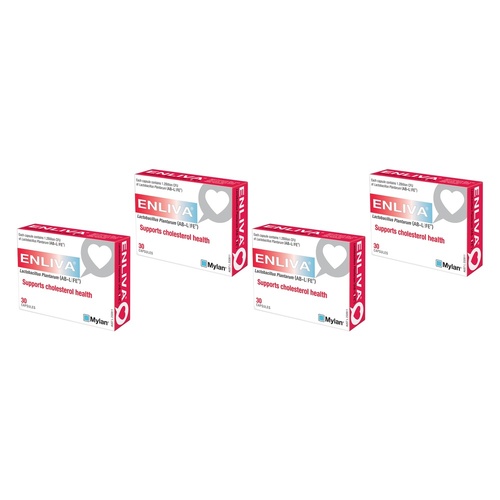 Enliva Cholesterol Support 30 Capsules Pack of 4